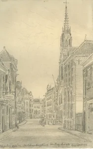 Bleyenburg gezien vanaf de Schouwburgstraat, mrt 1934
