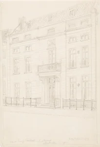 Pand Lange Voorhout afgebrand afgebroken in 1954