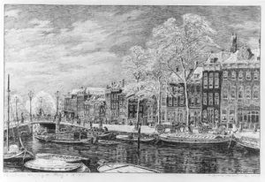 Bierkade-Wagenbrug den Haag in Ao 1915