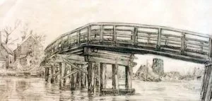 Brug over de Lee bij De Lier, Westland