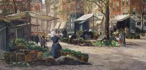 Markt met kramen