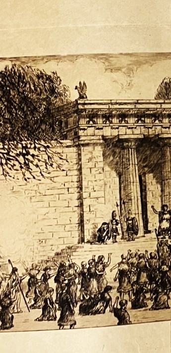 Kleine Oedipus-ets, épreuve d’artiste, door Eugène Rensburg, 1913